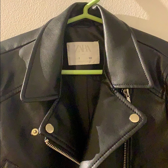 Zara Moto Leather Jacket - Kids - Unisex - Picture 3 of 3